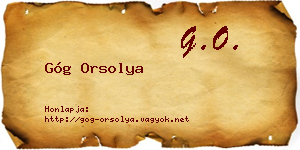 Góg Orsolya névjegykártya