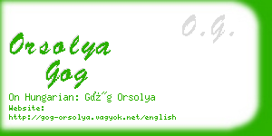 orsolya gog business card